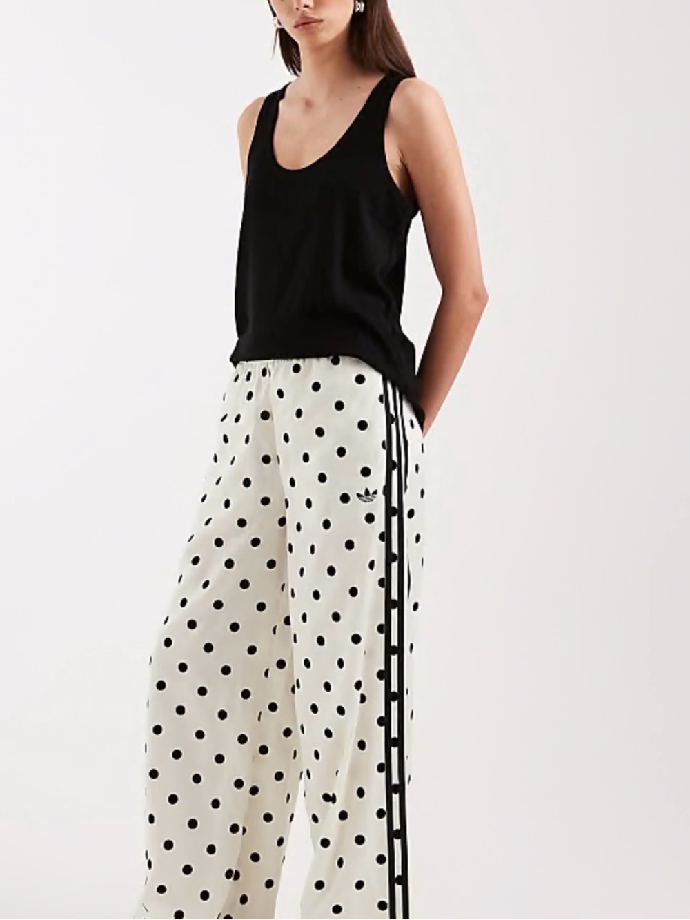 ASOS x Adidas Polka Dot Track Pants in Stone